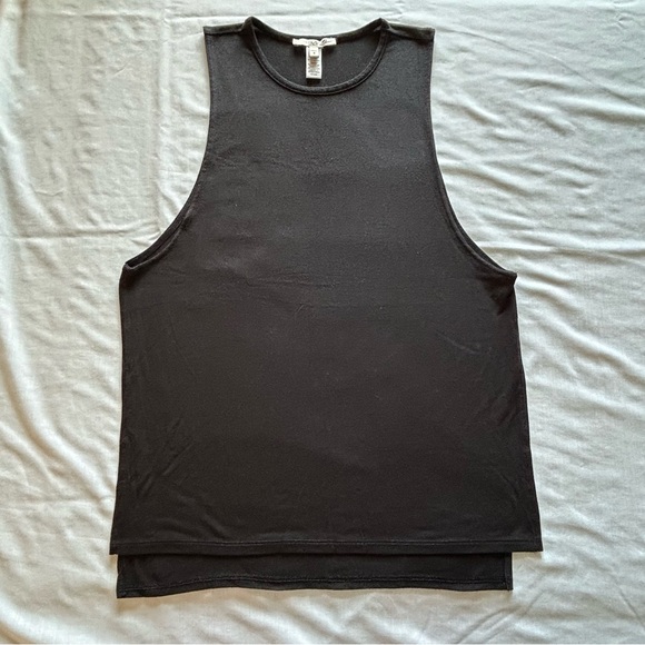 Express One Eleven Black Flowy Open Side Tank Top Size S - Picture 3 of 9